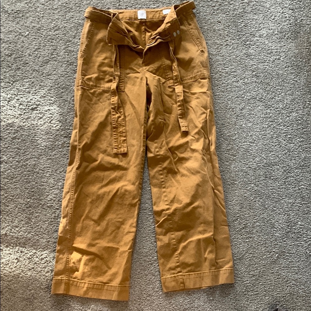 Gap Brown Wide-Leg Pants with Belt